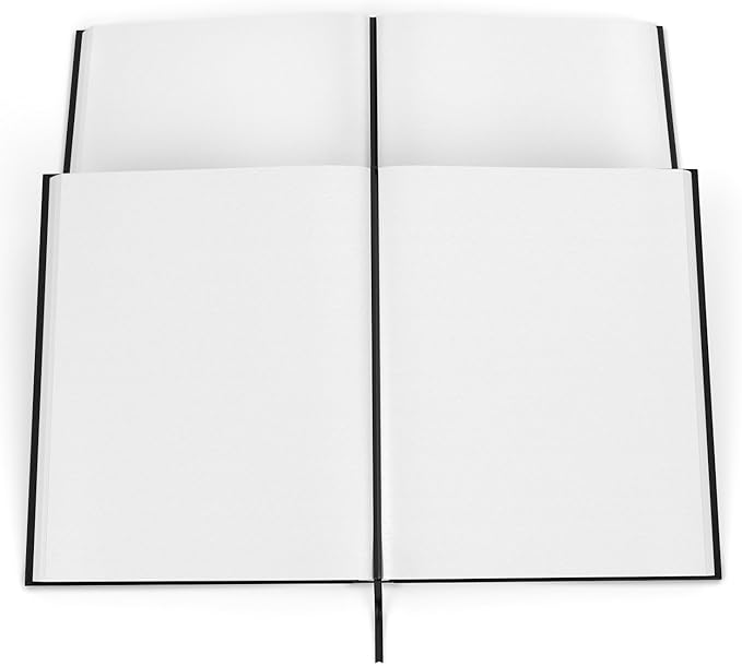 ARTEZA Hardcover Sketch Book 8.5 x 11 Drawing Pad 2 pack 110 Sheets Sketch Pads for Drawing for Adults & Teens