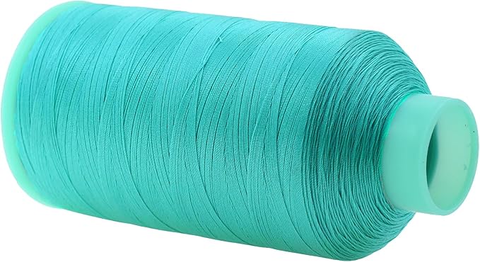 Mandala Crafts Size 46 210D T45 Bonded Nylon Thread - Turquoise 2843 YDs Tex 45 Heavy Duty Sewing Threads for Leather, Jeans, Weaving, Outdoor Marine Upholstery