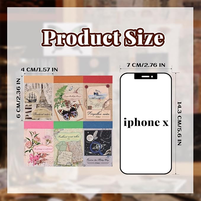 300Pcs Washi Scrapbook Supplies Sticker Set,Nature Vintage Scrapbooking Decals for Junk Journal Supplies Card Making Envelopes Paper Stationery Collage