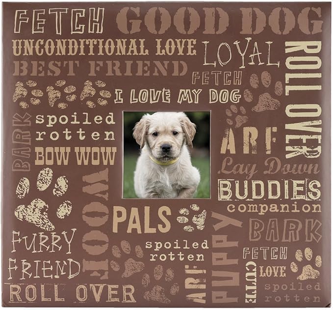 MCS Expandable 10-Page Pet Scrapbook Album with Photo Opening Cover and 12 x 12 Inch Pages, 13.5 x 12.5 Inch, Dog