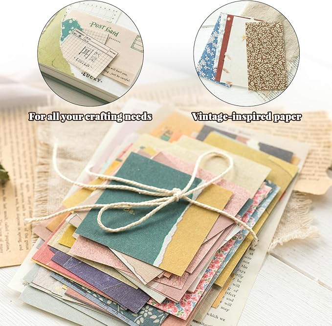 360Pcs Vintage Decor Scrapbook Supplies Kit, Rice Scrapbook Paper, For Junk Journal Supplies, Decoupage Paper,Card Making,And Decoupage Supplies DIY Mixed Media Collage Card