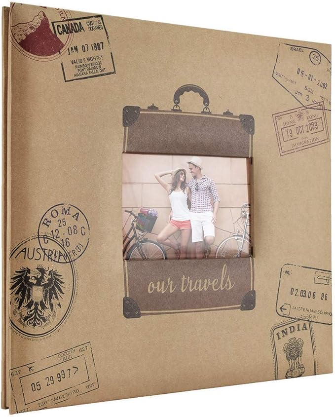MCS Expandable 10-Page Scrapbook Album with 12 x 12 Inch Pages, 13.5 x 12.5 Inch, Travel