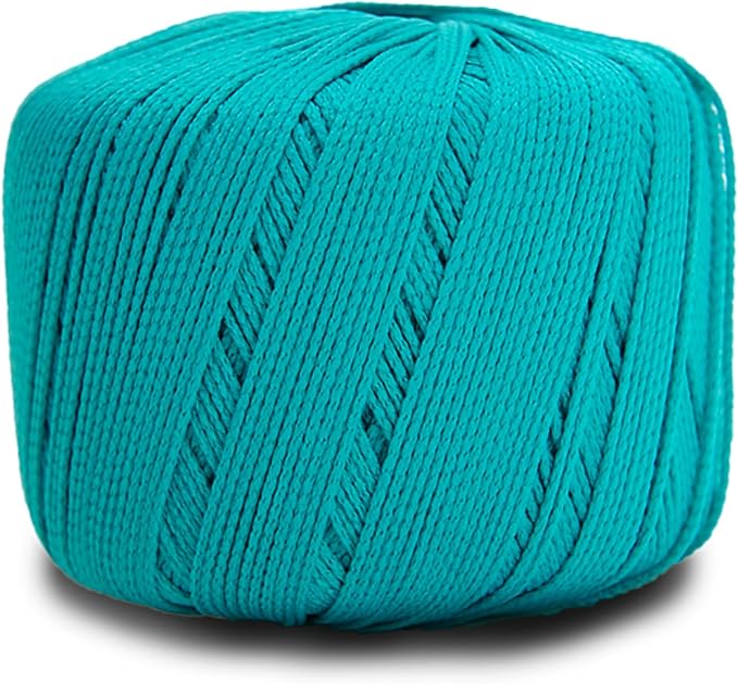 CIRCULO Seaside Yarn, Perfect for Beachwear, Bikinis & Cover-Ups, Quick-Drying & Lightweight, Fingering Weight, 100% Polyamide, 180.4 yds, 50g (613 - Tiffany)