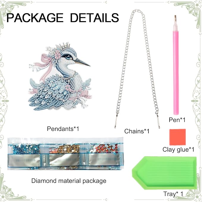 AiYuanzsh Blue Kingfisher Diamond Painting Hanging Ornament Kit, Bird DIY Crystal Gem Diamond Art Pendant, Handmade Rhinestone Suncatcher for Home, Window, Car, Christmas Tree, and Gift Decoration
