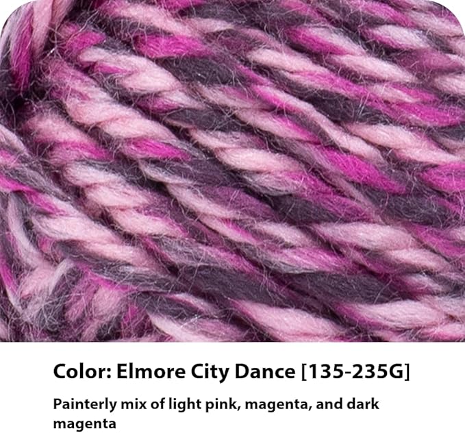Lion Brand Yarn Hometown Yarn, Super-Bulky Yarn for Knitting, Crocheting, and Crafting, 3 Pack, Elmore City Dance
