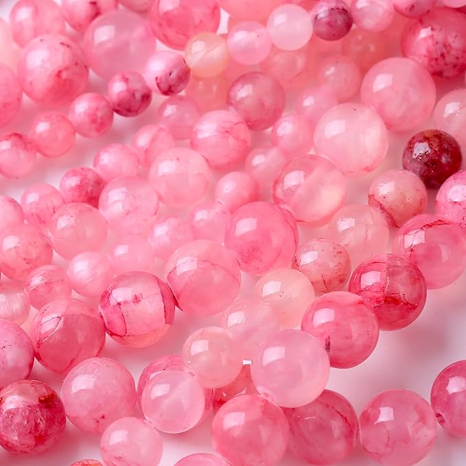 Blood Red Persian Jade Stone Beads for Jewelry Making DIY Bracelet Necklace Jewelry Making 1 Strand 15.5inch 35PCS 10MM