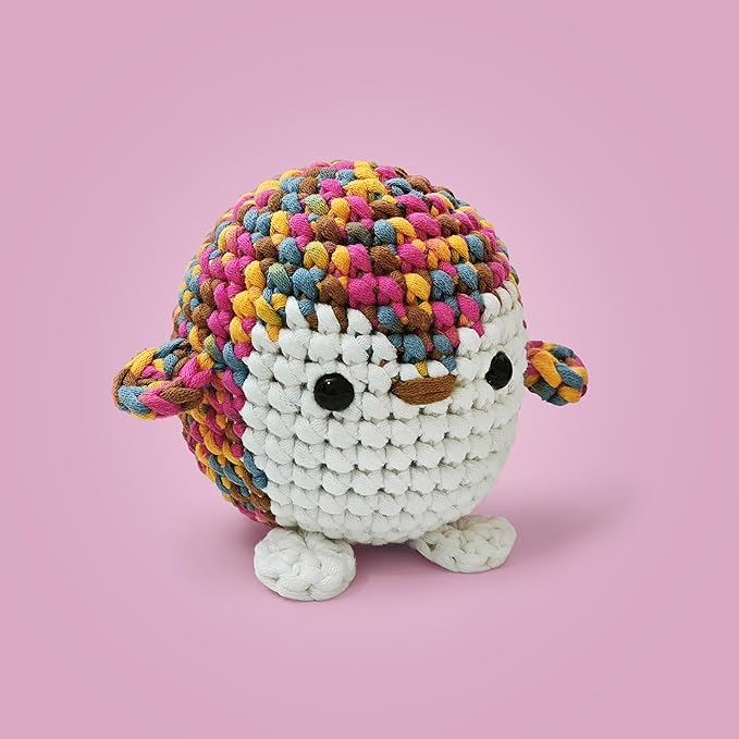 Kovarela Beginners Crochet Kit with Simple Crochet Yarn - with Step-by-Step Video Tutorials (Penguin)