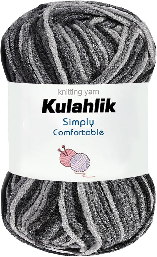50g(1x50g) Acrylic Yarn for Crocheting and Knitting, Colorful Gradient Yarn Thread, 1 Rolls Skeins, Multicolor Hilo Acrílico, Perfect for DIY Crafts Project