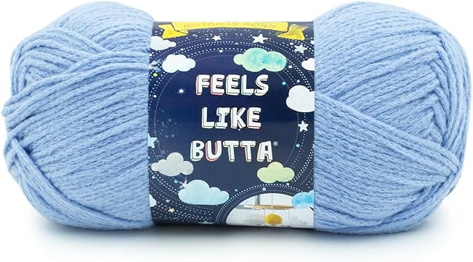 Lion Brand Yarn Feels Like Butta Soft Yarn for Crocheting and Knitting, Velvety, 1-Pack, Periwinkle