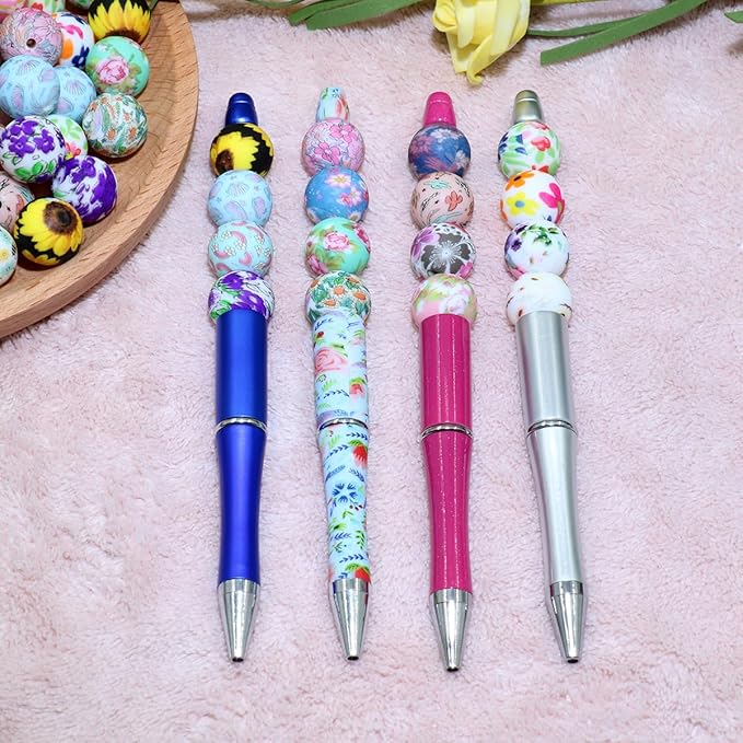 80Pcs 15mm Silicone Beads Bulk Flower Focal Silicone Beads for Keychain Making Necklace Jewelry DIY Bracelet Making Kit (Flower)