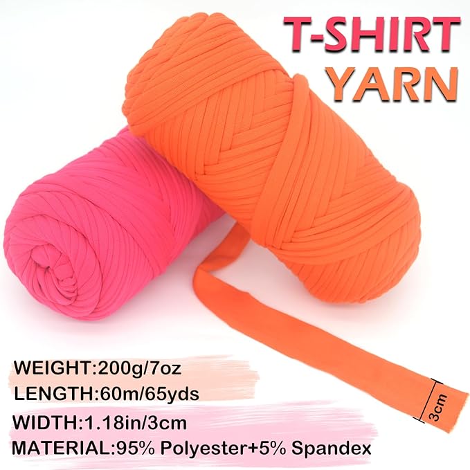 2 Pack Tshirt Yarn for Crocheting,Green T Shirt Chunky Elastic Fabric Thick T-Shirt Crochet Yarn for Beginners Crocheting Hand Knitting Bag/Basket/Coasters/DIY Crafts/Home Decor 2*200G(Avocado Green）