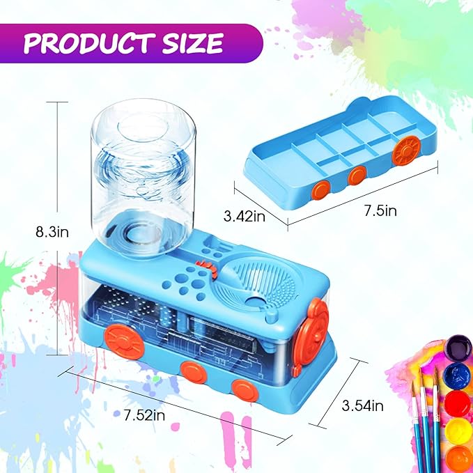New Paint Brush Cleaner Tool,Brush Rinser Cup Painting Running Water Circulation Art Supplies for Acrylic,Watercolor and Water Based Creative Gift for Adult Artist Beginners Kids