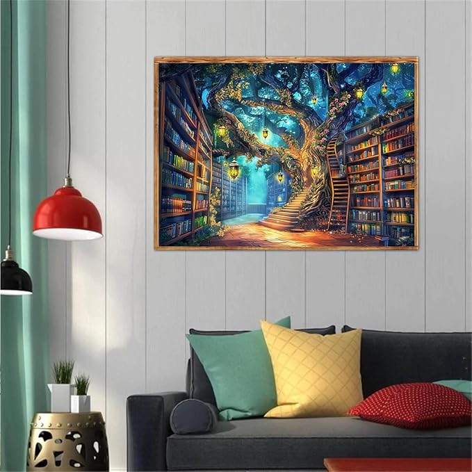 ARPADAMO Diamond Art Kits for Adults,5D Tree of Life Diamond Painting DIY Books Diamond Art Diamond Painting Kits for Adult,Round Full Drill Diamonds, Diamond Art Kits for Home Decor-12x16inch