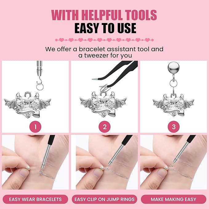 500 Pcs Double Open Jump Rings Kit, Stainless Steel Mini Round Split Craft Jump Keychains Key Ring with Double Loops Connectors for Jewelry Making, Bracelets Necklace Repair, DIY (4, 6, 8, 10, 12mm)