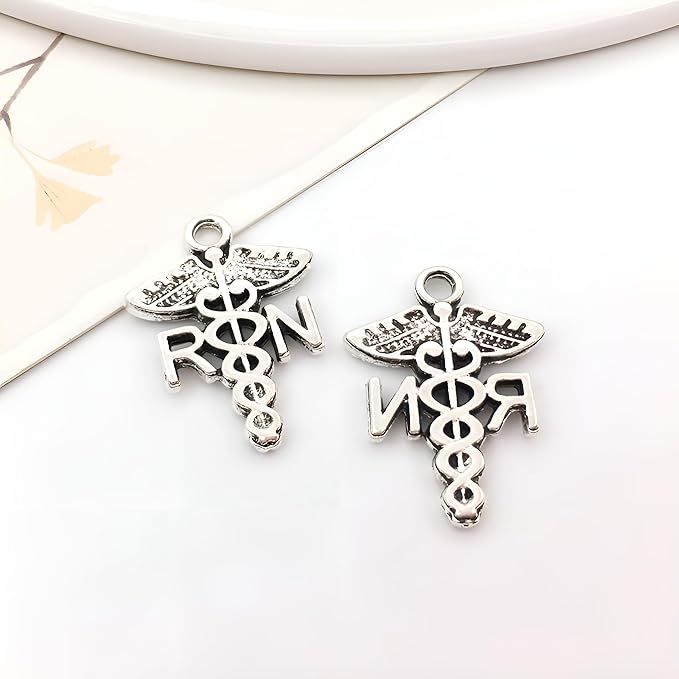 Youdiyla 144pcs Alloy antique silver medical equipment series Pendant Jewelry Making DIY Keychain Earrings Pendant Various Design Charms for Jewelry Making Bracelets Necklace (M434)