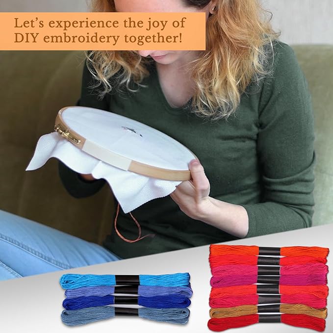 50 Skeins Embroidery Floss, Rainbow Colors Friendship Bracelet String and Cross Stitch Thread, Embroidery Thread for DIY Friendship Bracelet Project, Craft Floss String for Cross Stitch Crafts