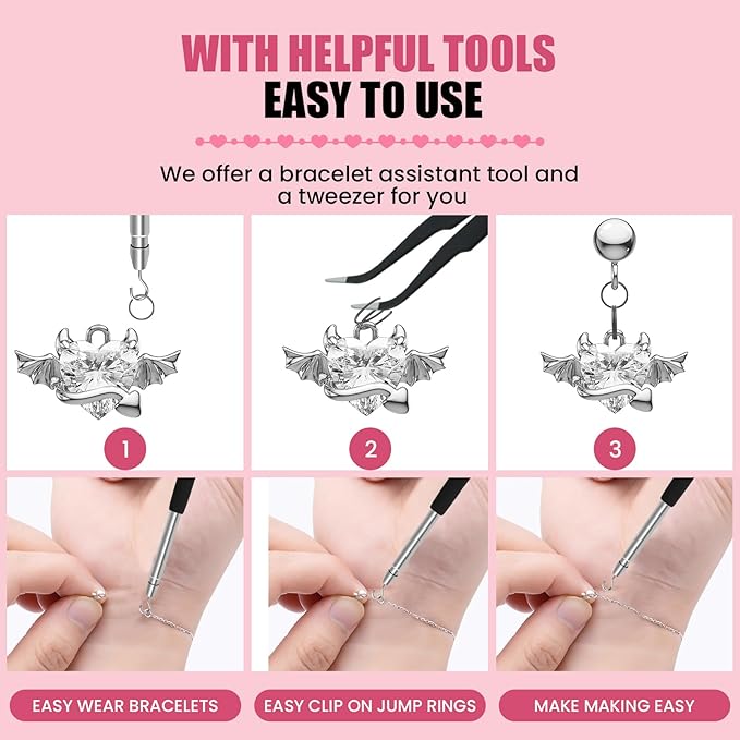 500 Pcs Double Open Jump Rings Kit, Zinc Alloy Mini Round Split Craft Jump Keychains Key Ring with Double Loops Connectors for Jewelry Making, Bracelets, Necklace, DIY (5, 6, 8, 10, 12mm)