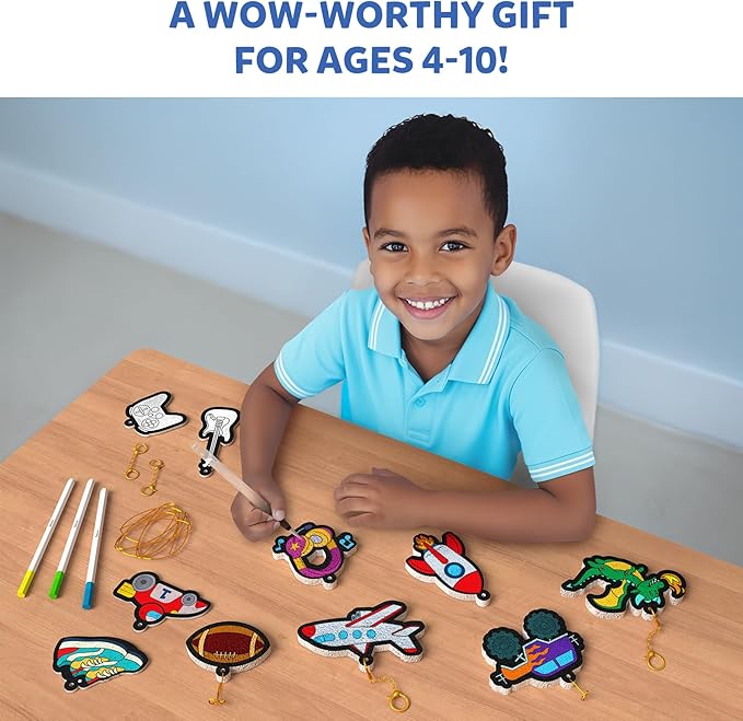 skillmatics 3d art kit – aqua puffs just cool things, mess-free paint by number craft for kids, diy color & inflate activity, travel toys & creative gift for boys & girls ages 4, 5, 6, 7, 8, 9, 10