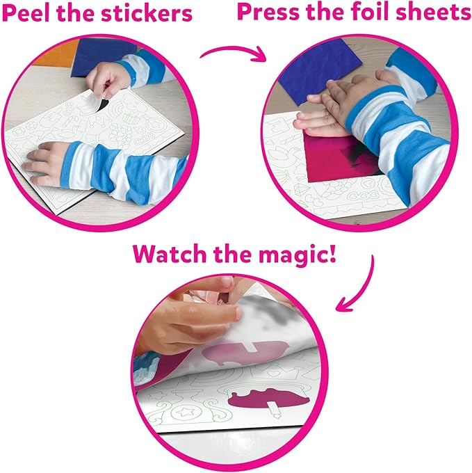 skillmatics foil fun - card making set, no mess art for kids, craft kits & supplies, diy creative activity, gifts for girls & boys ages 4, 5, 6, 7, 8, 9