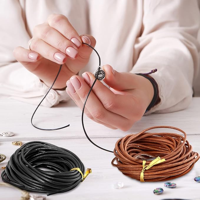 Syhood Leather String Cord Kit for Bracelets Making Include 4 Color 2mm x 26 yd Wide Suede Rope 250 Pcs Bracelet Clasps and Closures for Necklaces,Jewelry, Art Crafts(Classic Colors)