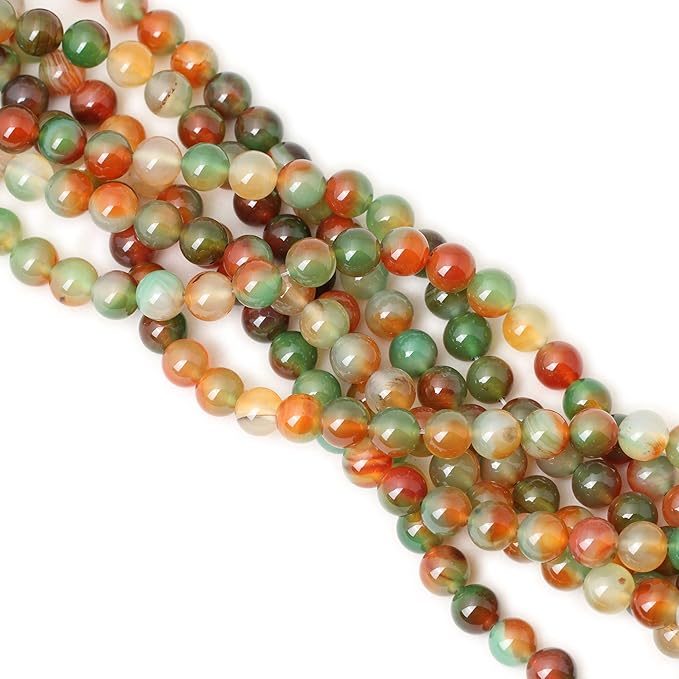 35PCS 10mm Peacock Agate Round Loose Beads for Jewelry Making DIY Materials 1 Strand 15"