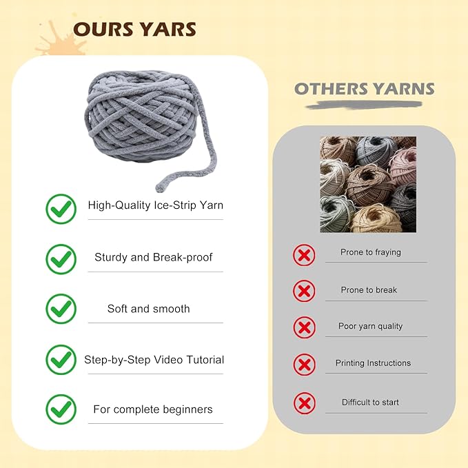 AI.QVOKA Crochet Kit for Beginners Kids Ages 8-12, Learn to Crochet Kit for Adult Beginners | Cat Crochet Animal Kit with Step-by-Step Video Tutorials – Perfect Crochet Gifts for Girls (2 Pack)