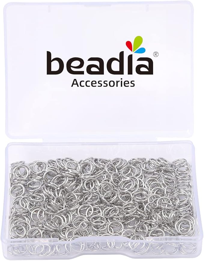 Platinum Plated Jump Rings Non Tarnish 6mm 400pcs for Jewelry Making Findings