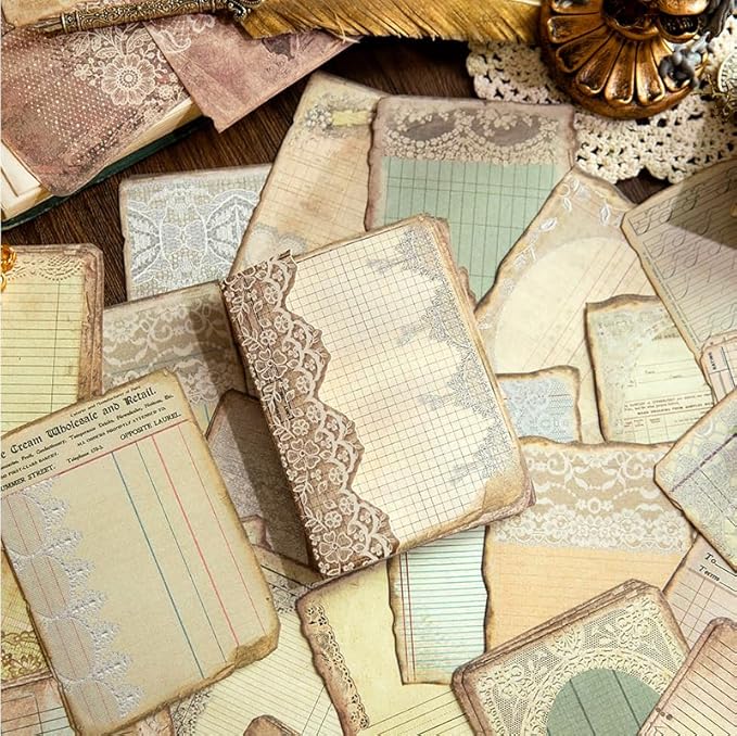 300 Sheets Vintage Scrapbook Paper, Scrapbooking Journaling Supplies Decorative Craft Paper Kits, Ephemera for Junk Journals, Albumn, DIY Crafts Arts