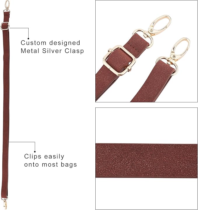 PandaHall DIY PU Leather Bag Knitting Set, Leather Bag Bottom/26 inch Shoulder Strap/Bags Twist Lock/Flap Cover/Bag Buckles for Crochet Handbag Tote Shoulder Bags, Brown(7 Kinds of Accessories)