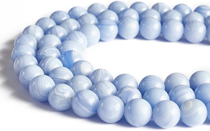 100pcs 8mm blue lace agate beads natural gemstone beads round loose beads for jewelry making