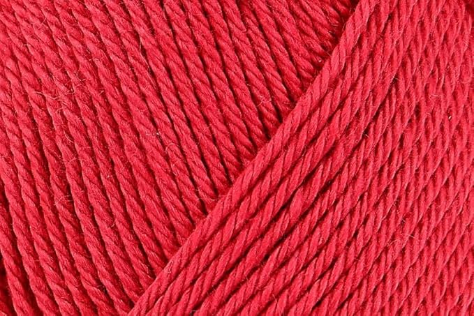 3 Skein/Pack Schachenmayr (SMC) Catania Originals Yarn, Each Ball 1.76 Oz (50gr) / 136 Yards (125 m), 100% Mercerized Cotton for Knitting and Crochet Yarn, Sport Weight, 258 - Strawberry