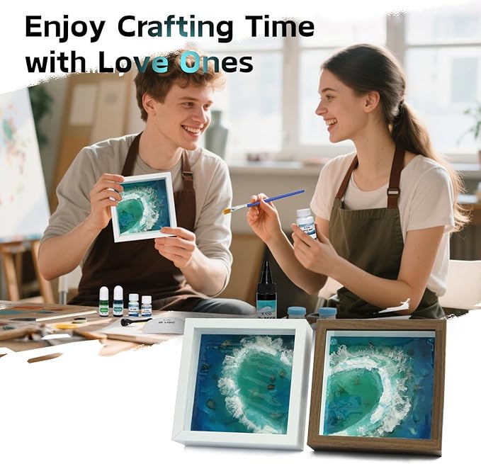 iland UV Resin Kit of Sea Crafts for Teens Creative Adults Arts and Crafts for Women Fun Beach Crafting Kit DIY Summer Costal Decor Project Set Artist Gifts for Teen Girls Fun Crafty Gifts for Mother