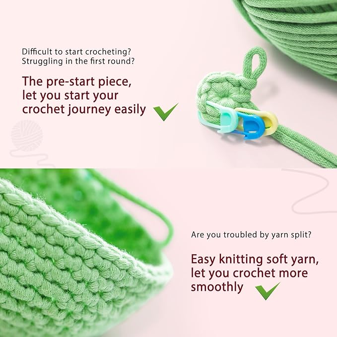 CrochetBox Crochet Kit for Beginners - Porch Goose Starters Crochet Kit, Beginners Crocheting Kitting for Adults Teen, Gifts with Crochets Yarns, Hook, Step-by-Step Video, Instruction