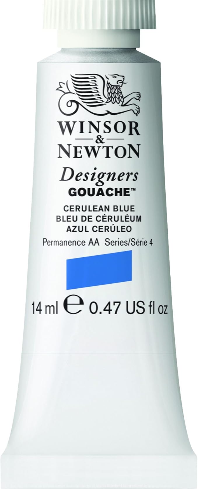 Winsor & Newton Designer's Gouache, 14 ml (0.47oz) tube, Cerulean Blue