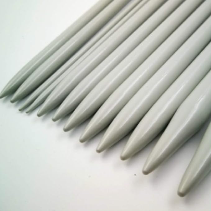 KnitPal 16-Inch (40cm) Aluminum Knitting Needles Set for Blankets - Straight Knitting Needles Set Single Pointed - 15 Pairs, US Sizes: 0-17 (2mm-12mm) - Metal Knitting Needles with Pouch & eBook