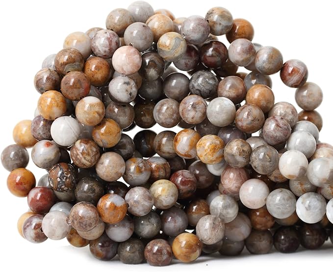 45PCS 8mm Natural Gobi Agate Stone Gemstone Round Loose Beads for Jewelry Making Suppliese 1 Strand 15"