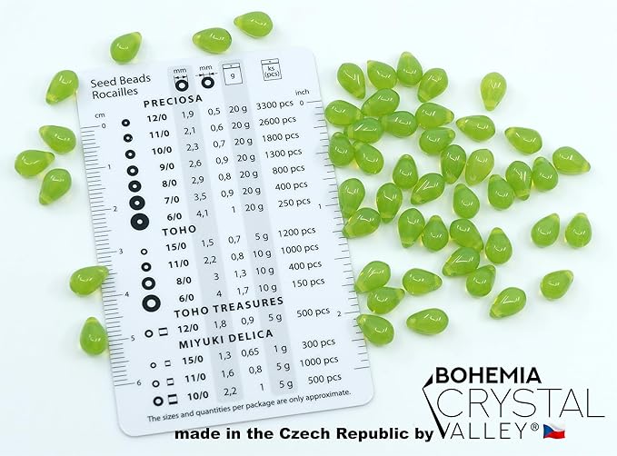 Czech 50-Piece Glass Beads, 6x9mm, Teardrop Opal Green Grass