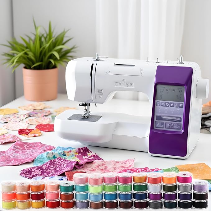 50Colors Sewing Bobbins Thread with Bobbin Box, SizeA Class15 PrewoundBobbin Thread for Sewing Machine,PolyesterThread Compatible with Singer/Brother/Janome/Embroidery Machine