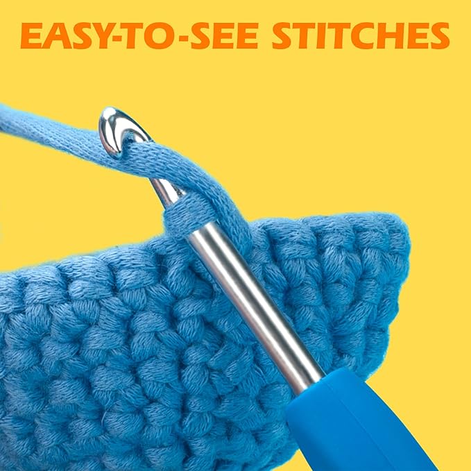 Beginner Crochet Yarn for Crocheting & Knitting, Cotton Yarn for Crochet Amigurumi, 3 Pack×1.8 oz Yarn with Easy-to-See Stitches and No Split, Worsted Medium # 4, Cotton-Nylon Blend