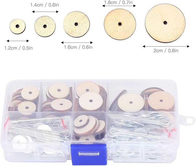 KooingTech Doll Joints, Craft Joint Doll Making Supplies 50 Sets Doll Movable Joints with Storage Box, Toy Joints Compatible with Teddy Bear Craft Doll Joint 12 14 16 18 20MM