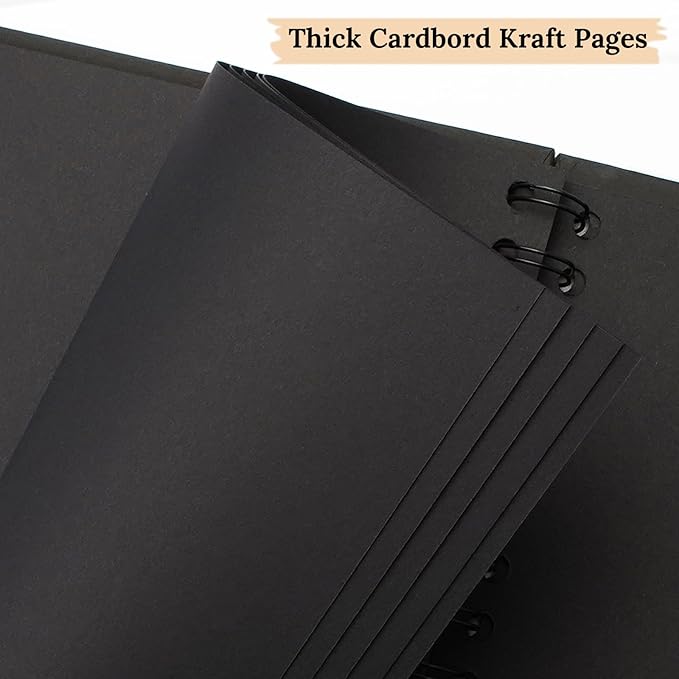 Scrapbook 12x12 Inch DIY Scrapbook Album Hardcover Kraft Paper Scrap Book Photo Albums 100 Pages Perfect for 4x6 / 5x7 / 6x8 Photos Memory Book for Family, Wedding