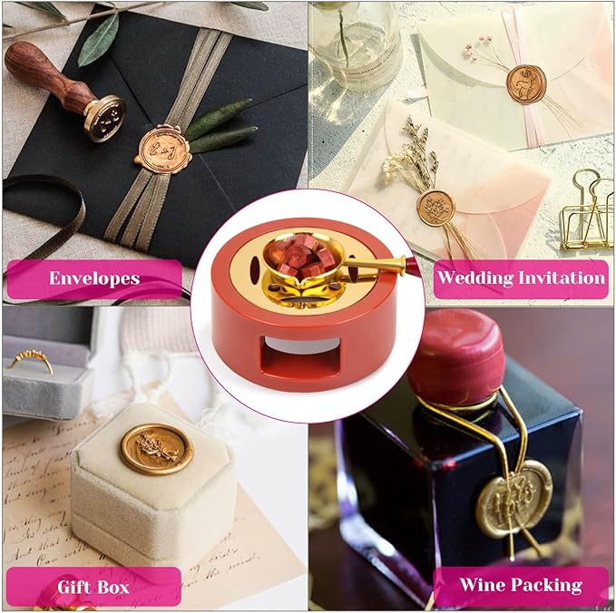 Sealing Wax, Paxcoo 312pcs Sealing Wax Kit with Warmer, Spoon for Stamp Letter Seal