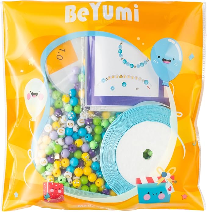 BeYumi Easter Christian Bracelet Craft - 24Pcs Easter DIY Religious Jesus Love You Letter Beads Bracelet with Bible Verse Gift Cards Jesus Faith Craft Kit VBS Week Sunday School Church Party