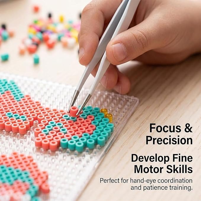 Sukh 5400+Pcs Fuse Beads - Fuse Beads Kit Bulk Iron Bead for Kids Crafts, Ideal for Boys and Girls Christmas Birthday Gifts (Red)