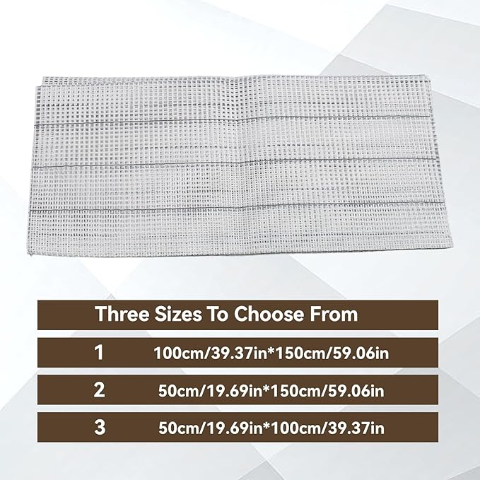Latch Hook Canvas,Rug Making Canvas Latch Hooking Mesh Fabric Blank Rug Hooking Mesh Canvas Kit DIY Mesh Sheet Multipurpose Rug Hooking Mesh for Embroidery Knit(100 * 150cm)