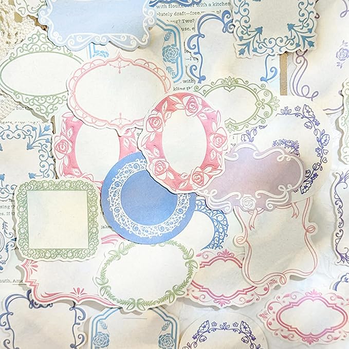 120 Pcs Vintage Label Scrapbooking Paper, Multicolor Vintage Label Junk Journal Kit for DIY Decoupage, Scrapbooking Supplies