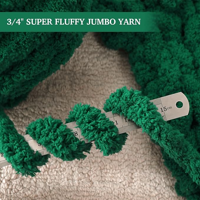 8 Packs Jumbo Chenille Chunky Yarn, 2045g (72oz) 245 Yards (224m) for Crocheting & Knitting, Handcrafts & Blanket Yarn (Black, 8 Pack)