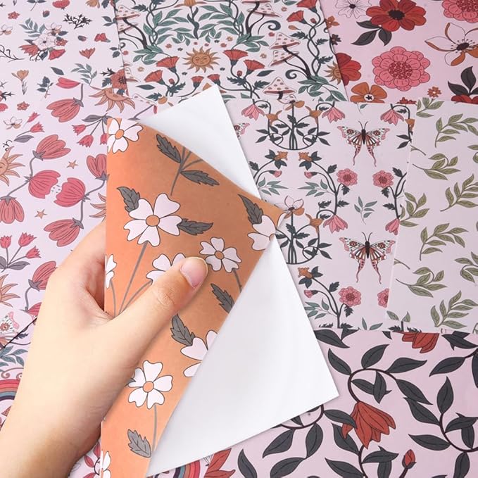 6x6” 160gsm cardstock Single Sided Scrapbooking 24 Papers Pad vintage decoupage scrapbook kit patterned paper junk journal supplies journaling supply scrap paper crafting Spring