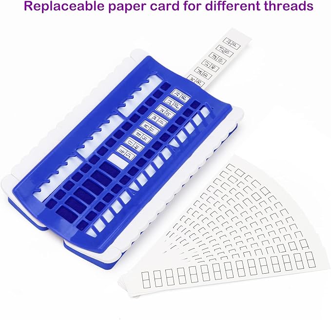 30 Positions Floss Organizer Embroidery Shelf, Luxiv Thread Organizers for Cross Stitch Embroidery Thread Holder with 15 Pcs Replaceable Paper Card Sewing Needle, Embroidery Floss Organizer…