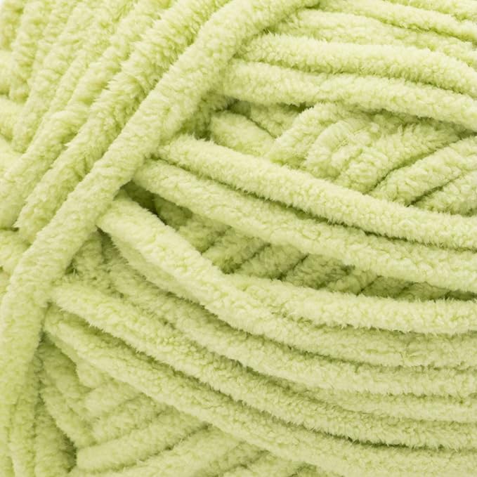 Bernat Baby Blanket BB Lemon Lime Yarn - 2 Pack of 10.5oz/300g - Polyester - #6 Super Bulky - 220 Yards - Knitting/Crochet